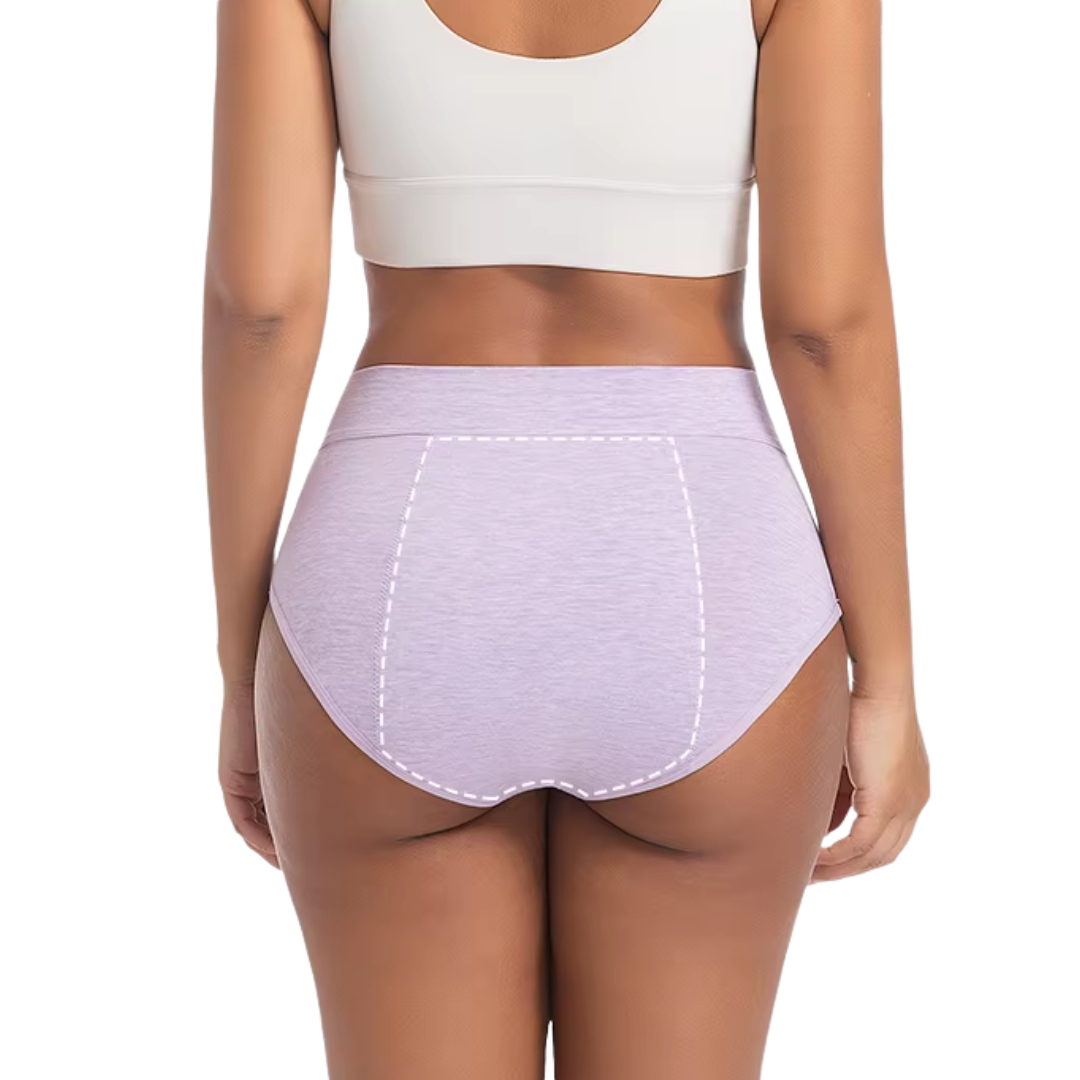 Panty Menstrual Malva - Flujo abundante Tiro alto