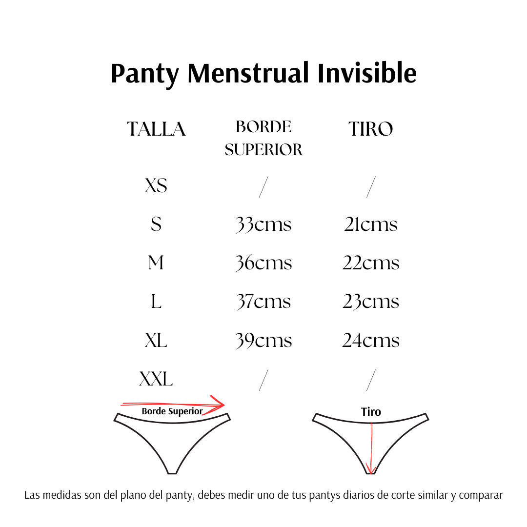 Panty Menstrual Invisible - Flujo moderado