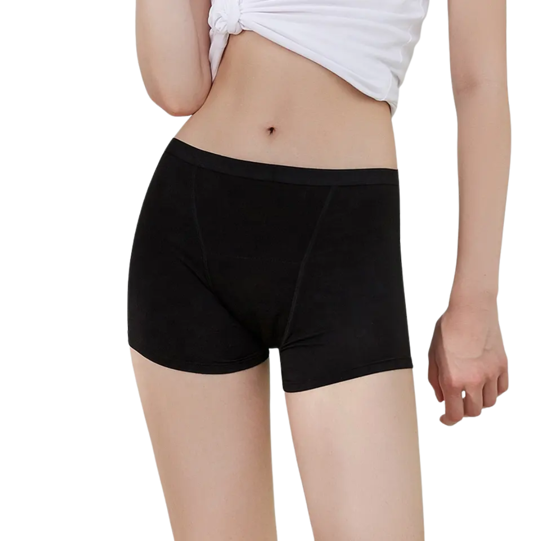 Panty Menstrual Tipo Short - Flujo abundante Tiro alto