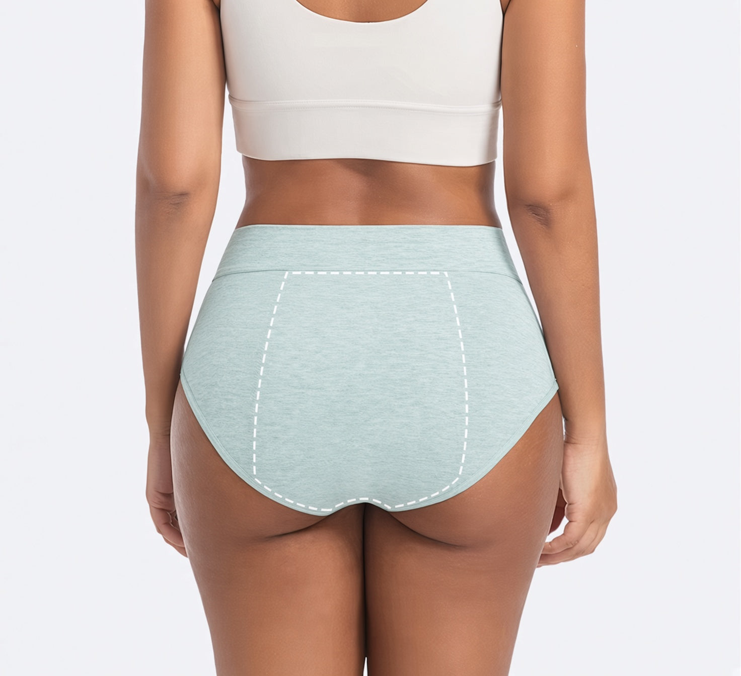 Panty Menstrual Matcha - Flujo abundante Tiro alto